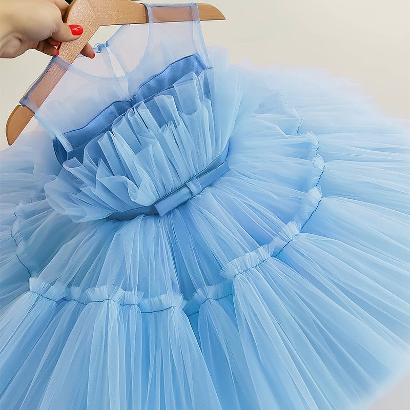 Unleash the Magic with Our Children's Fluffy Gauze Princess Dress!