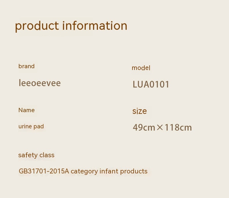 Diaper Pad Waterproof And Washable