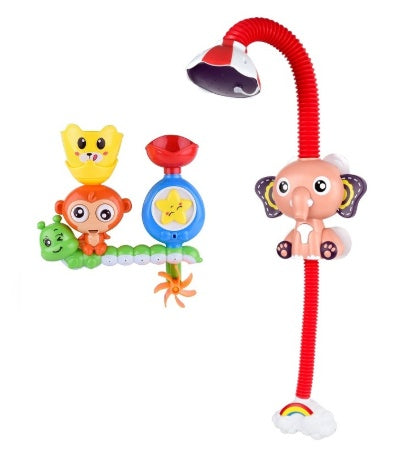 Elephant shower baby toy set