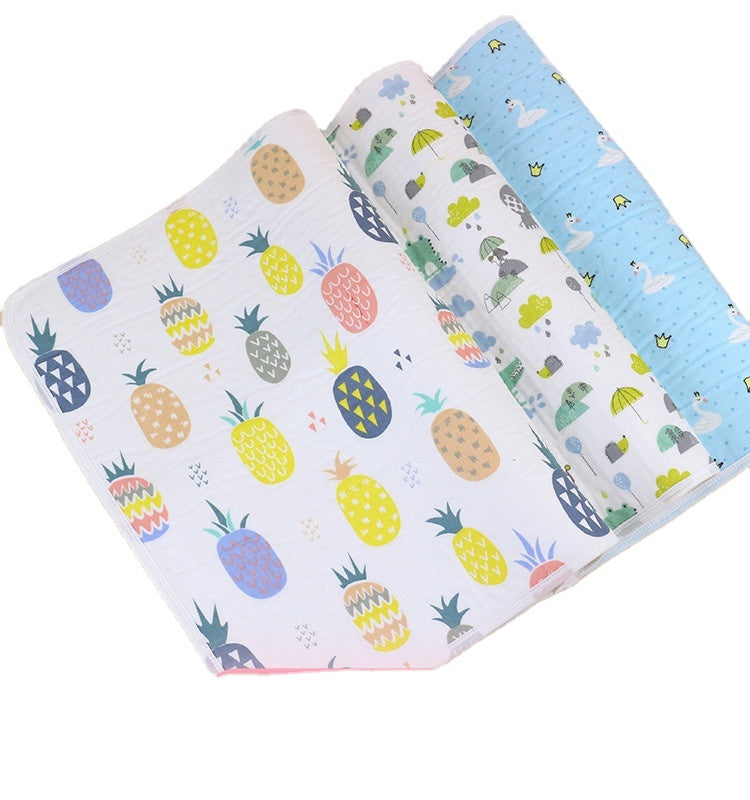 Gauze baby changing pad