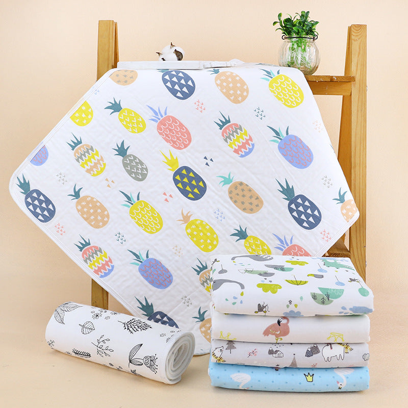 Gauze baby changing pad