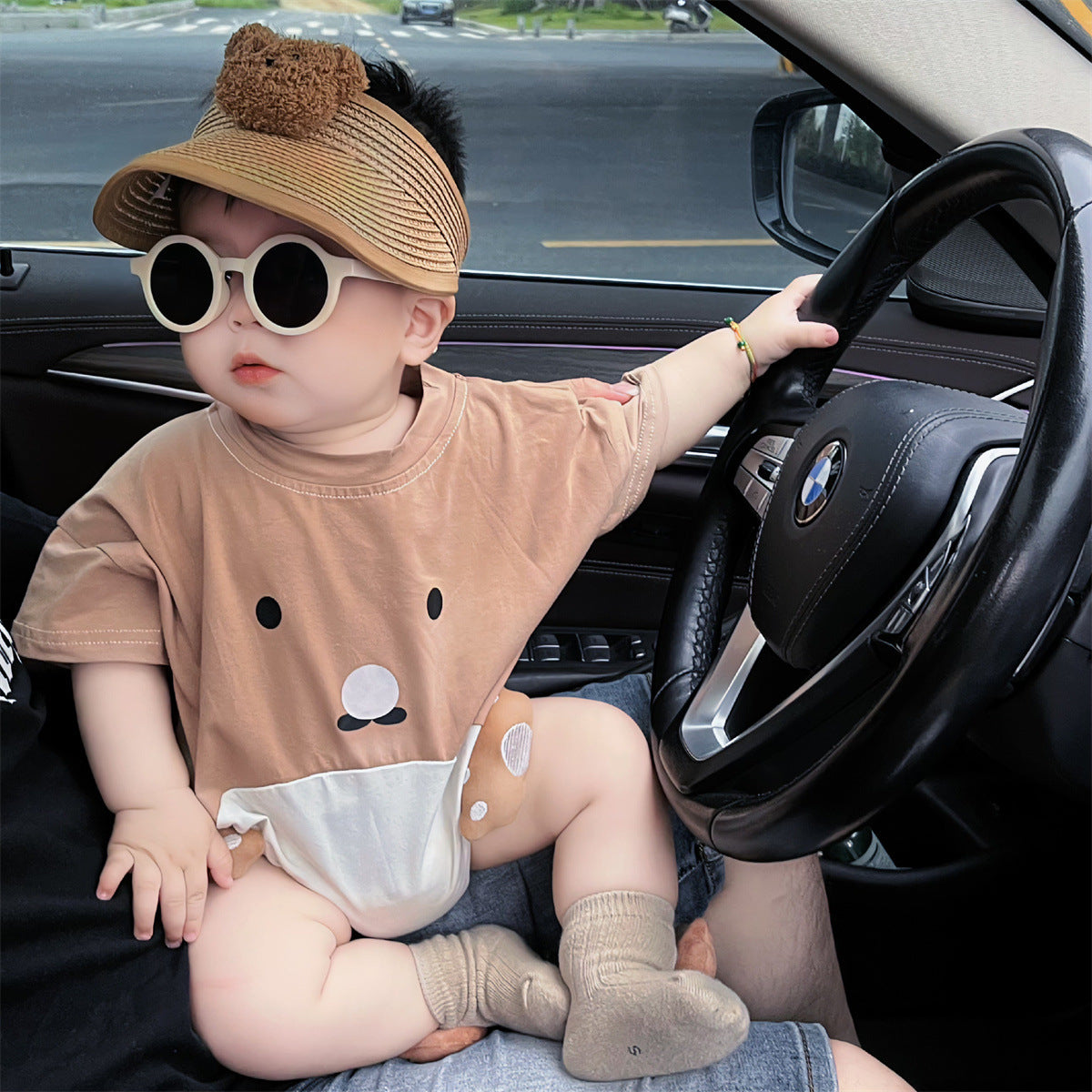 Newborn Cotton Triangle Rompers