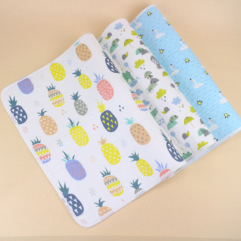 Gauze baby changing pad