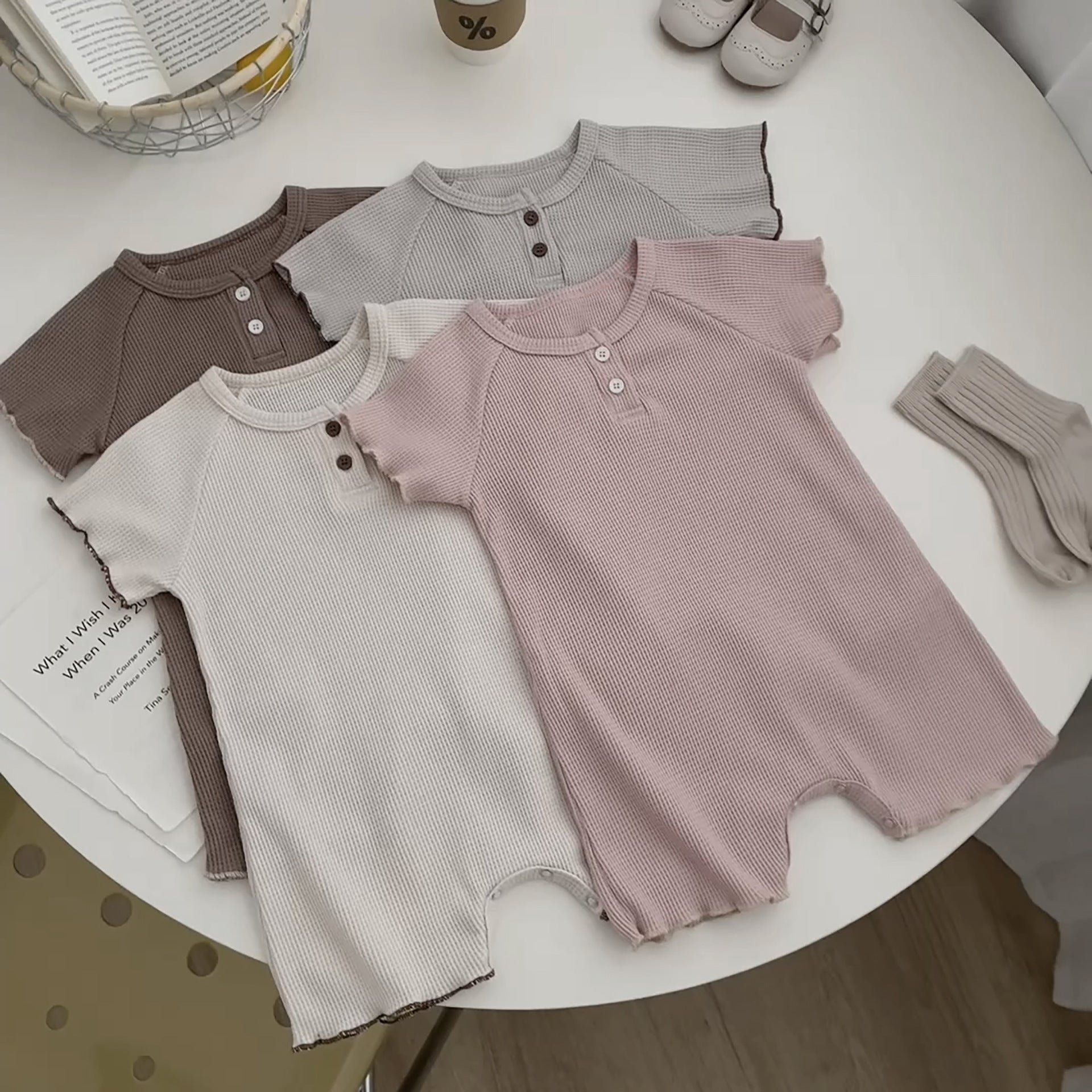 Short Sleeve Baby Rompers