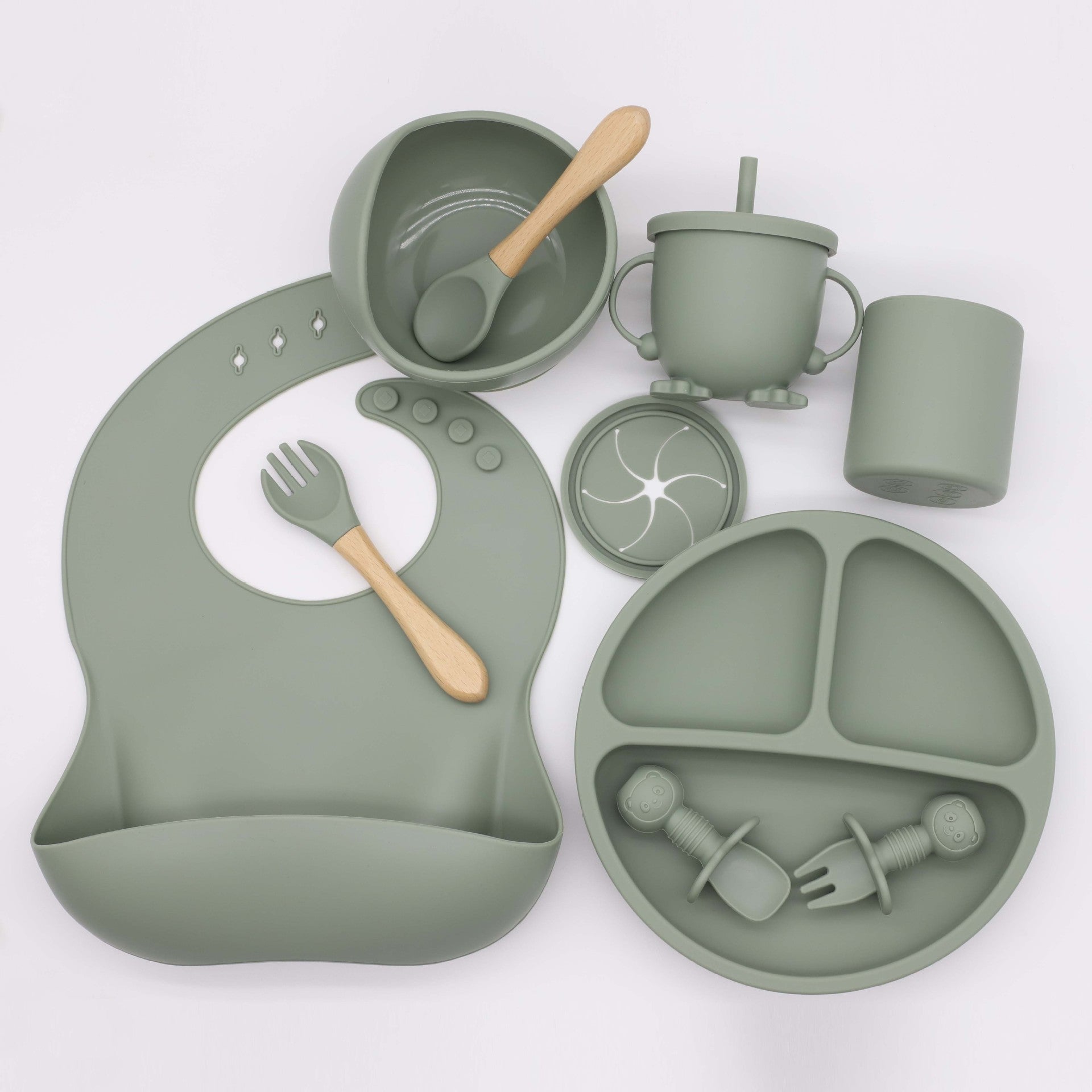 New Baby Silicone Feeding Set